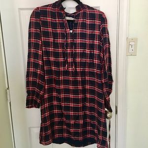 NWT Ann Taylor LOFT Plaid Shirt Dress